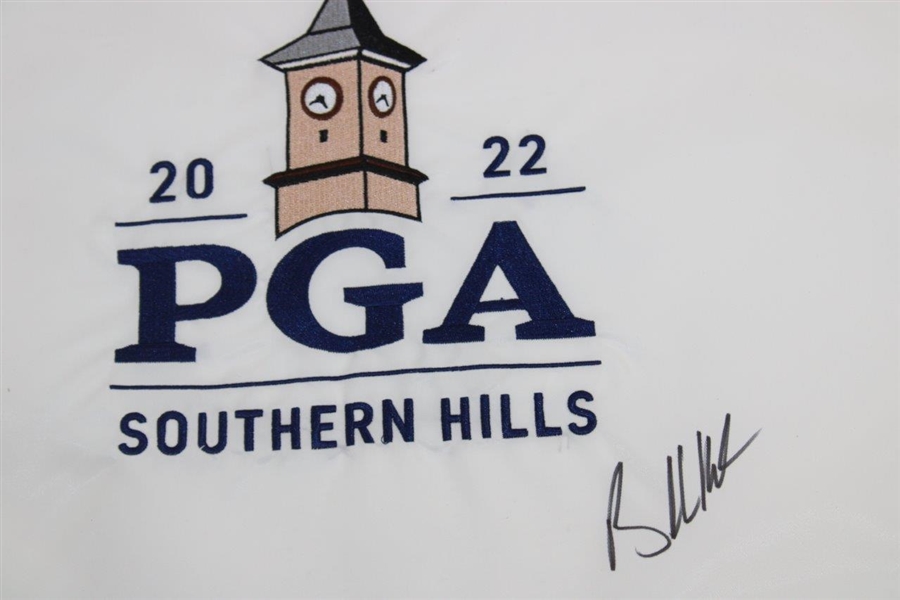 Brooks Koepka Signed 2022 PGA Championship Embroidered Flag Beckett #BF13434