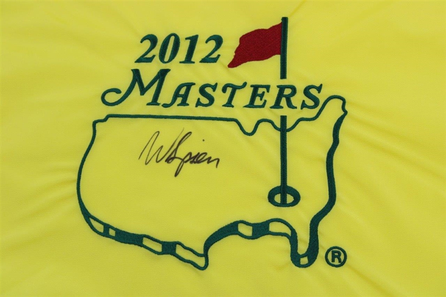 Webb Simpson Signed 2012 Masters Embroidered Flag JSA ALOA