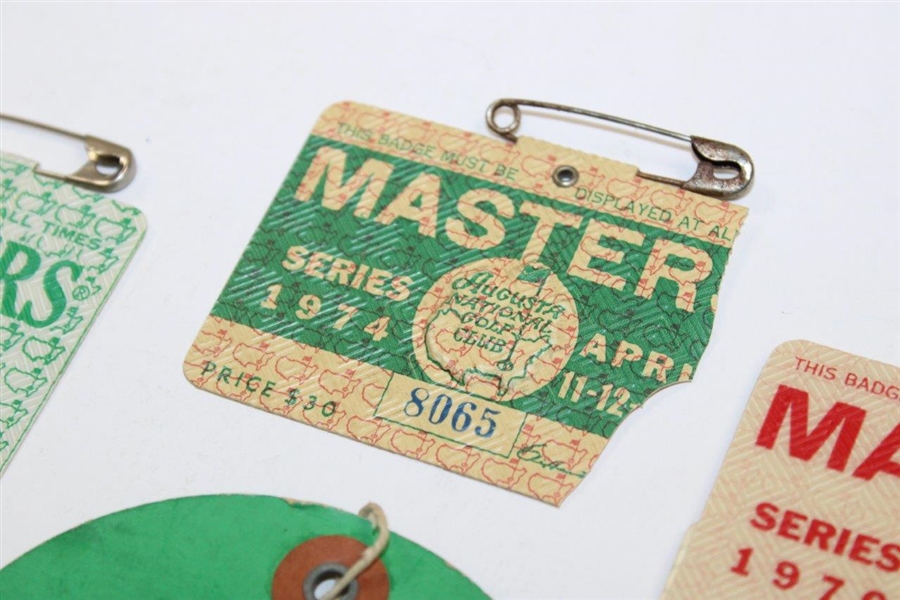 Masters Tickets & SERIES Various Condition Badges - 1970 Badge, 1974 (Badge & Ticket) & 1982 Badge