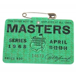 1968 Masters Tournament SERIES Badge #14673 - Bob Goalby Winner