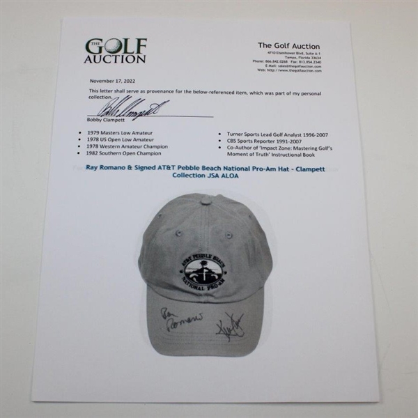 Ray Romano & Kevin James Signed AT&T Pebble Beach National Pro-Am Hat - Clampett Collection JSA ALOA