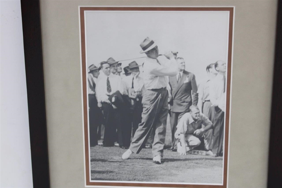 Sam Snead 1951 PGA Championship at Oakmont CC Cherry Wood Golf Display
