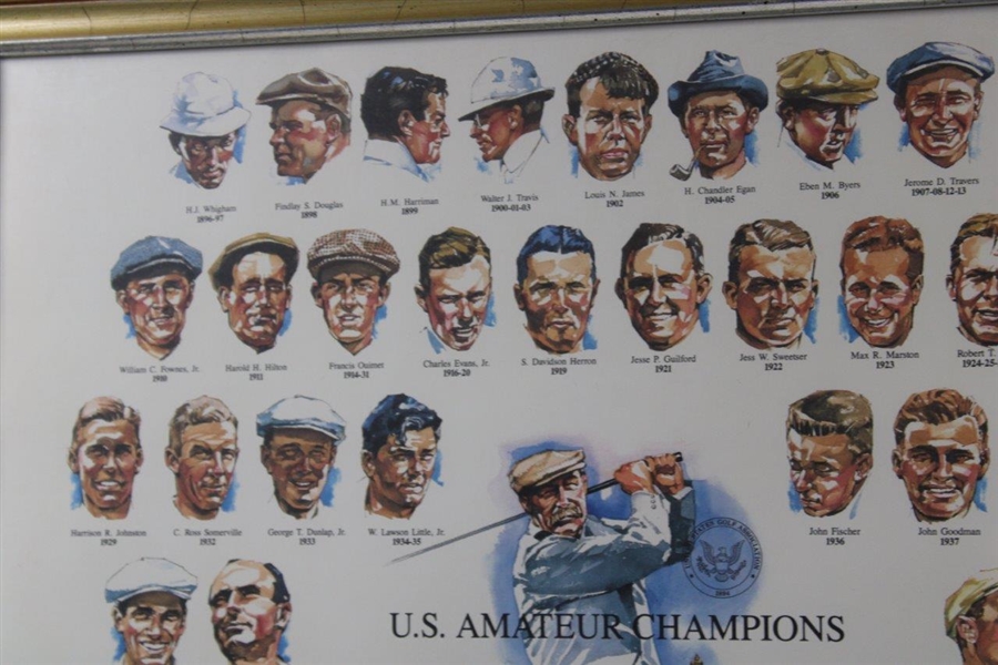 US Amateur Champions w/Havemayer Trophy Print for 1987 US Amateur - Framed