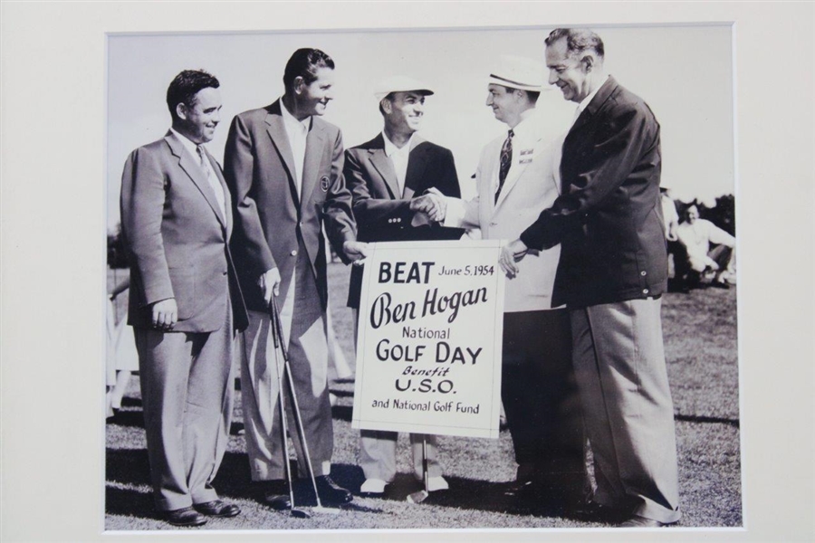 1954 Beat Ben Hogan National Golf Day Benefit U.S.O. & National Golf Fund Photo - Framed