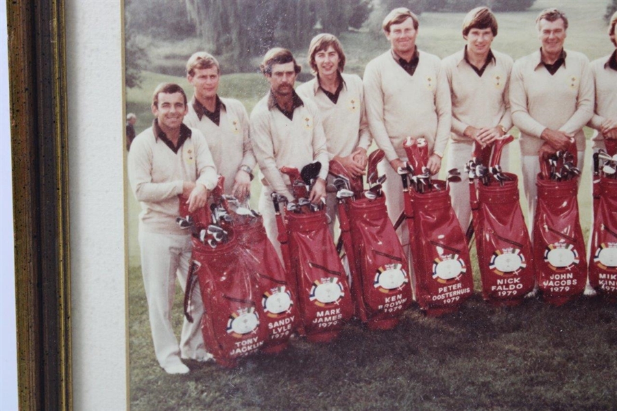 1979 Ryder Cup European Team with Golf Bags Photo - Framed