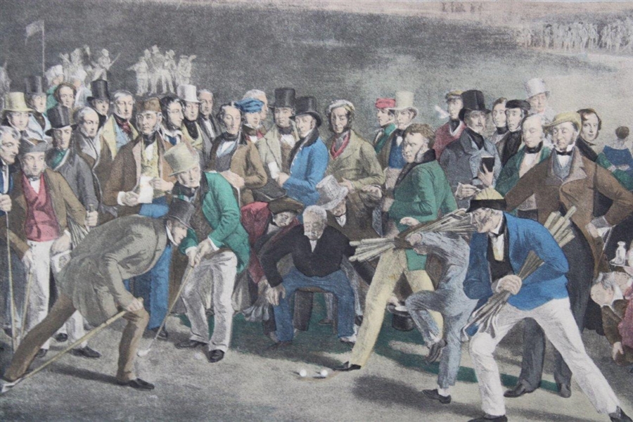 The Golfers: A Grand Match Engraved by Charles E. Wagstaffe Painted by Lees Print - Framed