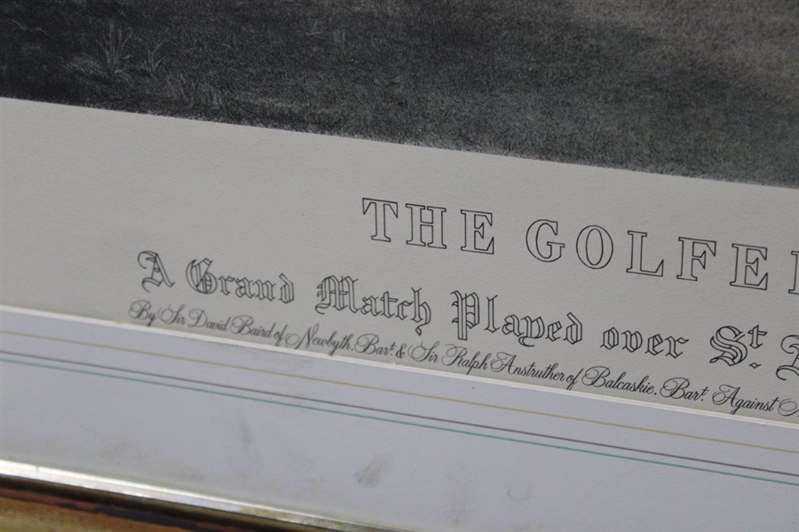 The Golfers: A Grand Match Engraved by Charles E. Wagstaffe Painted by Lees Print - Framed