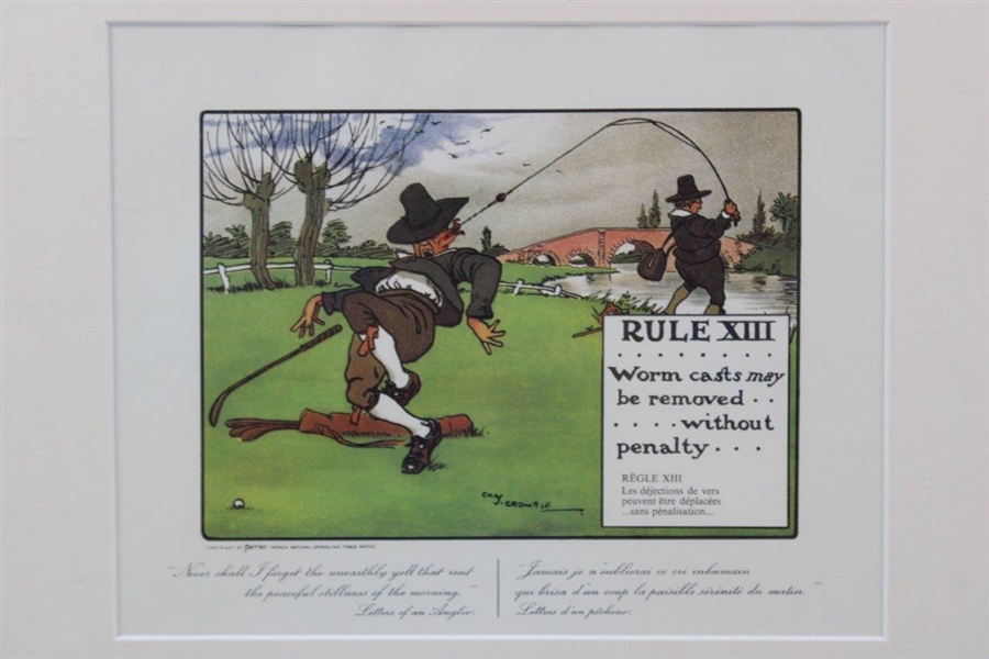 Rule XIII: Worm Casts May Be Removed Without Penalty' Crombie Print - Framed