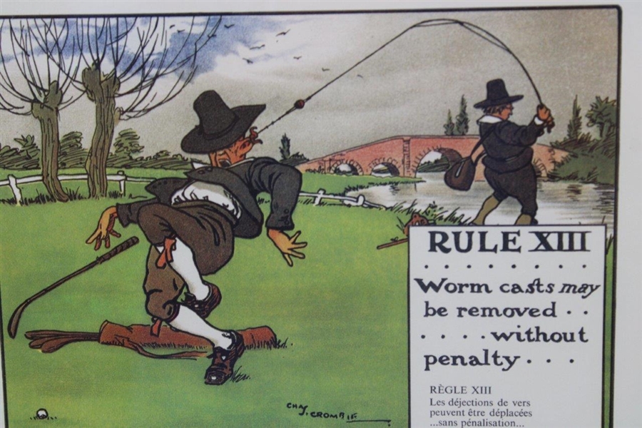 Rule XIII: Worm Casts May Be Removed Without Penalty' Crombie Print - Framed