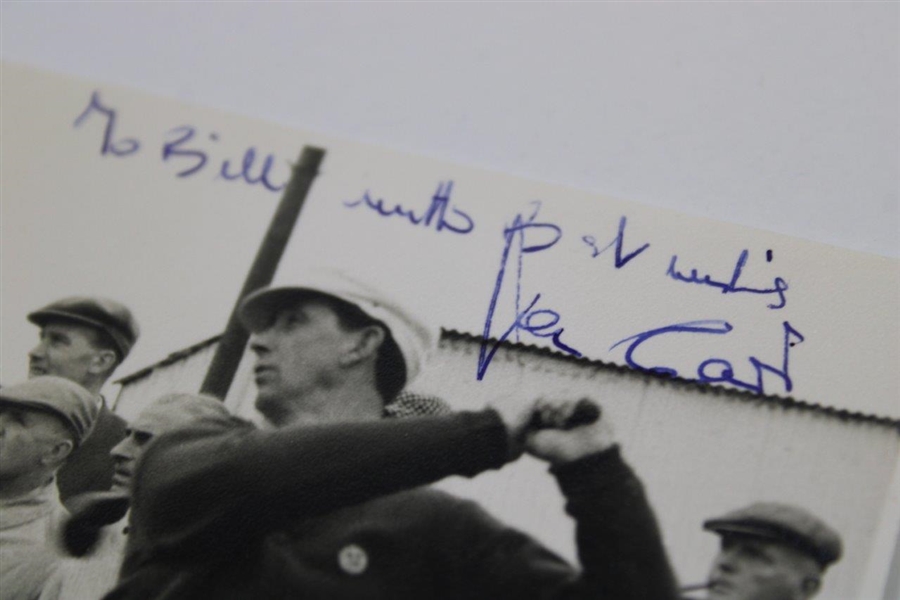 Joe Carr Signed Post Swing Black and White Photo - World Gold Hall of Famer JSA ALOA