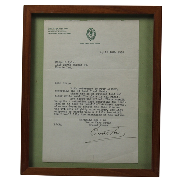Two (2)Ernest Jones Signed 1935 Typed Letters