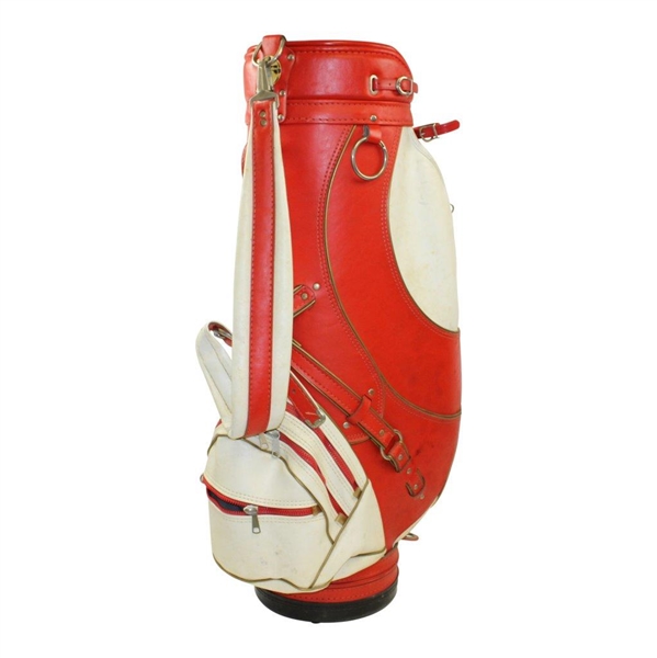 Iwalani Rodriguez's Personal Used Northwestern Full Size Golf Bag - Chi-Chi Rodriguez Collection