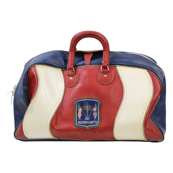 Chi-Chi Rodriguez's Personal Used 1973 Ryder Cup Team USA Red/White/Blue Duffel Bag