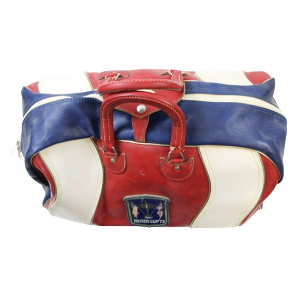 Chi-Chi Rodriguez's Personal Used 1973 Ryder Cup Team USA Red/White/Blue Duffel Bag