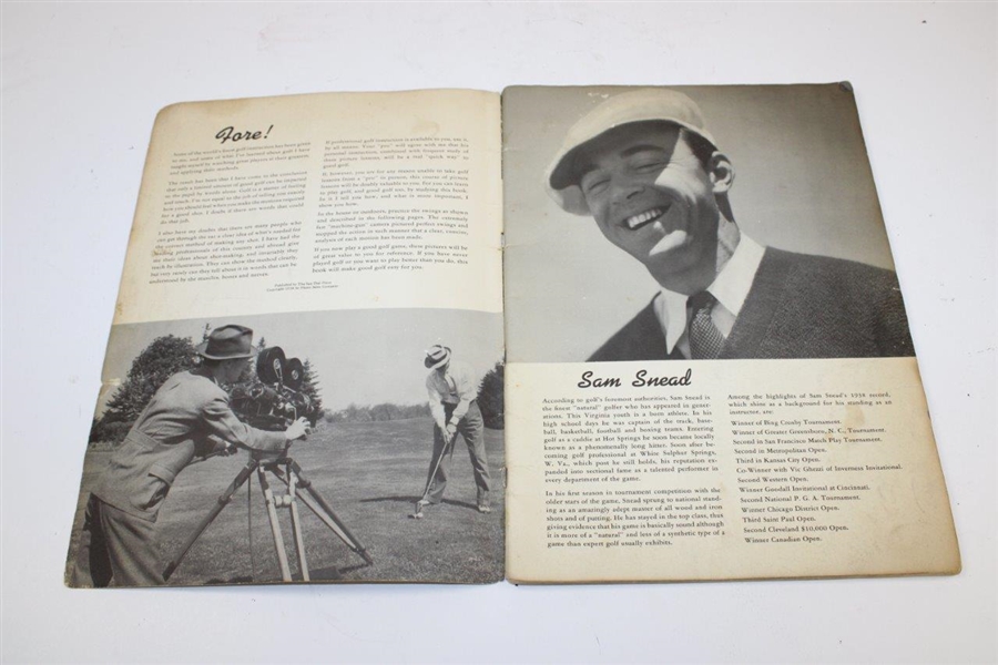 Copyright 1938 Soft Cover Quick Way To Better Golf 