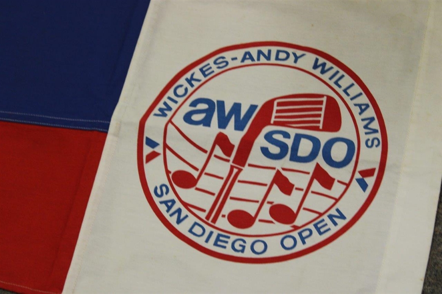 Vintage PGA Tour Andy Williams San Diago Open Red White And Blue Tournament Flown Banner 