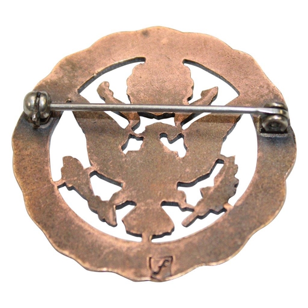 United States Golf Association of America (USGA) Vintage Brass Pin Back Eagle Badge