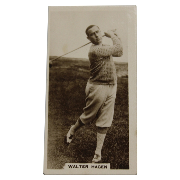 Walter Hagen Famous Golfers J. Millhoff & Co. No. 2 Cigarette Golf Card