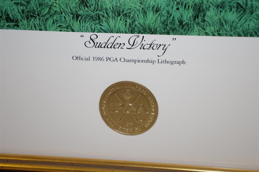 Bob Tway Signed PGA Championship Sudden Victory Artist's Proof Signed By Artist Daniel Moore JSA ALOA