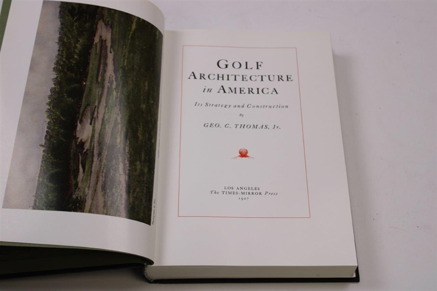 Golf Architecture In America' Book by George Thomas Jr. - Reissue