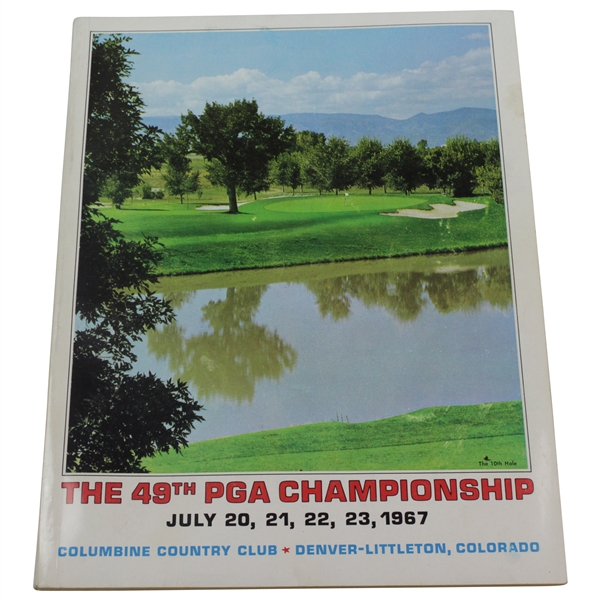 1967 PGA Championship at Columbine CC Official Program - Don January Winner