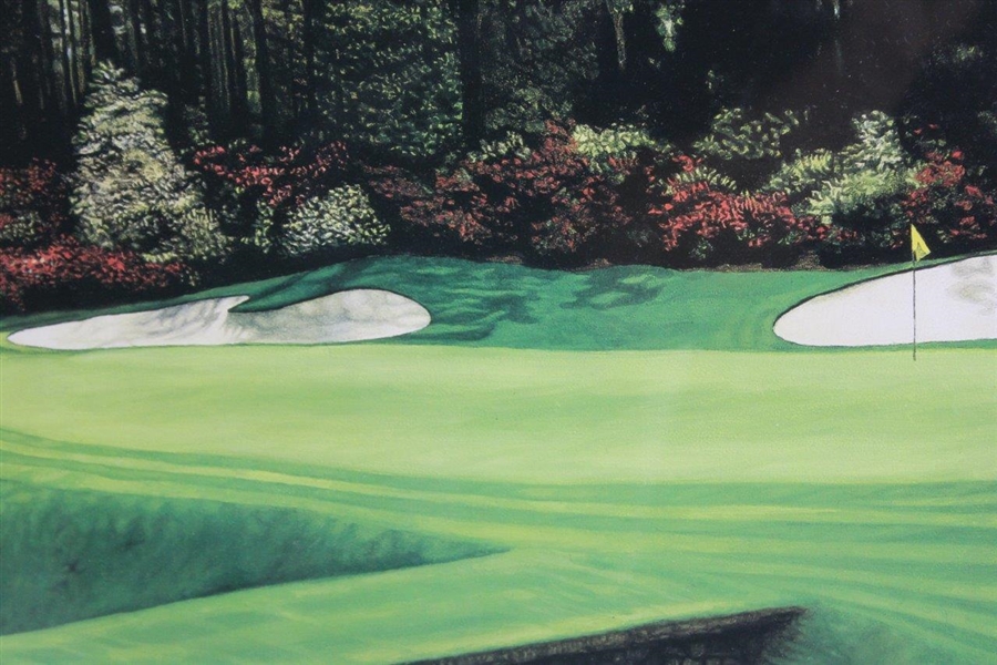 Augusta National Golf Club Azalea Alan Zuniga Ltd Ed 683/1992 Print - Framed
