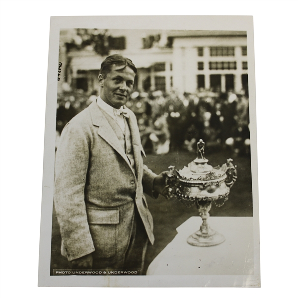 Bobby Jones Merion US Amateur Trophy Underwood & Underwood Photograph - 9/9/1924