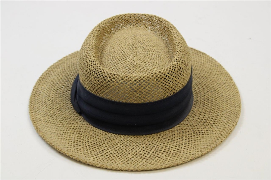 2001 US Open at Southern Hills Cali Fame Straw Hat with Navy Band - One Size Fits Most