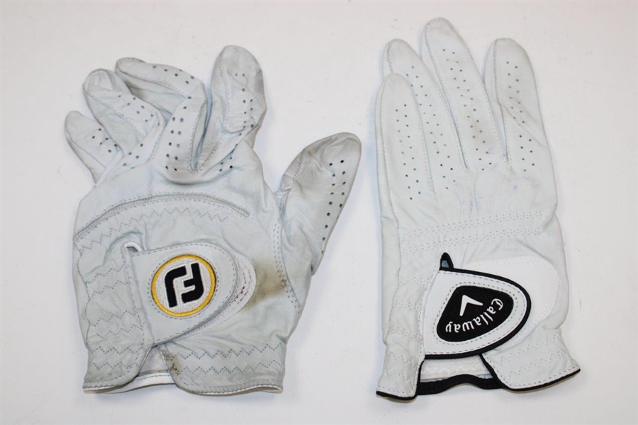 David Graham & Andy North Signed Personal Golf Gloves JSA ALOA