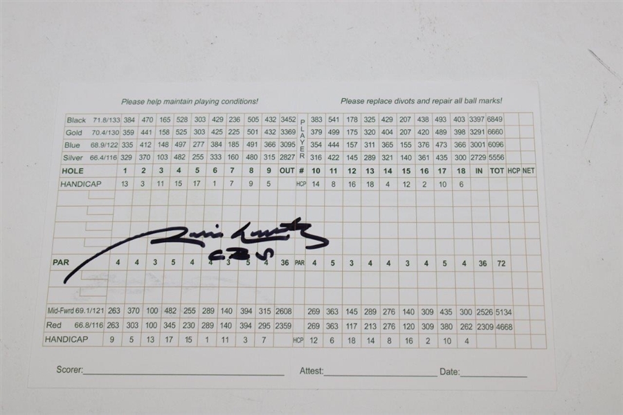 Jim Nantz Signed & Personalized Urbana CC Official Scorecard In Pete Dye's Memory JSA ALOA