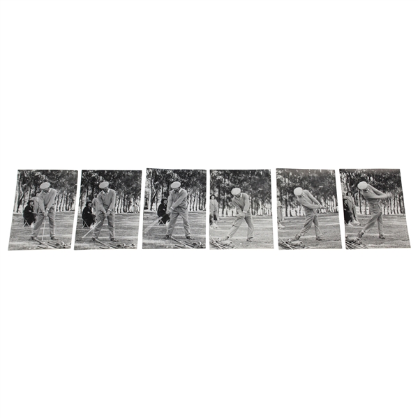 Six (6) Ben Hogan Individual Alex Morrison Stamped Shot Swing Sequence Photos