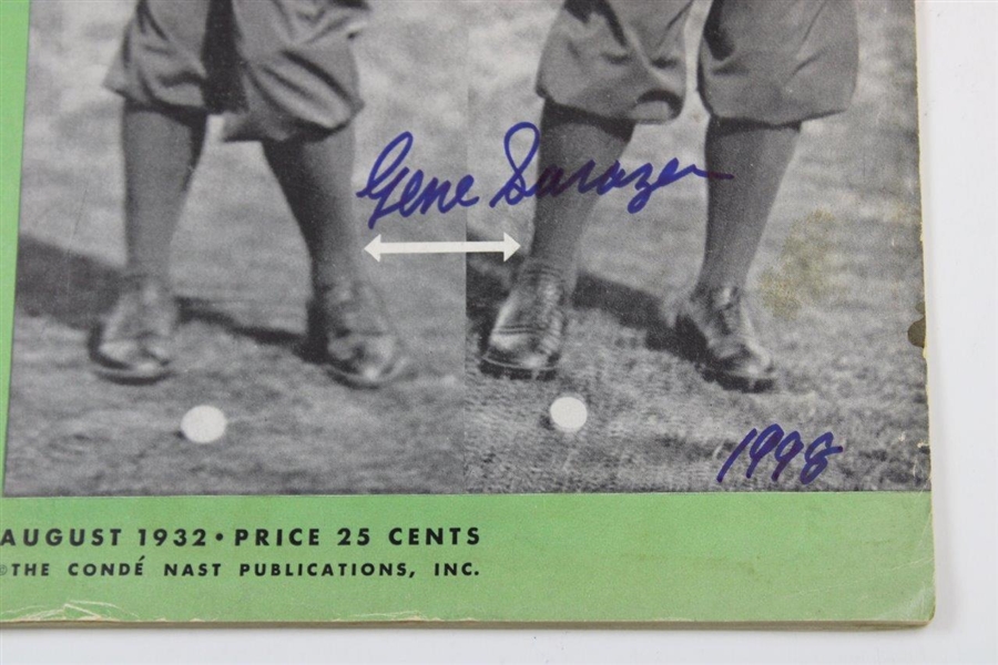 Gene Sarazen Signed 1932 The American Golfer Cover Image w/1998 JSA ALOA