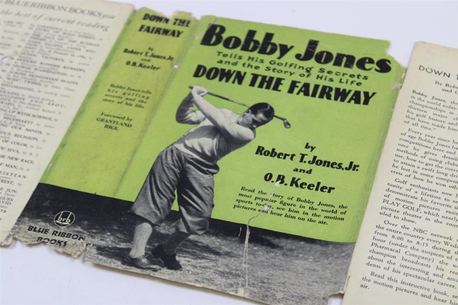 Original Dust Jacket For Bobby Jones Down The Fairway Book