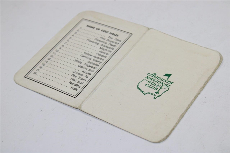 1980’s-Mid 90’s Augusta National Golf Club Official Scorecard - Unscored