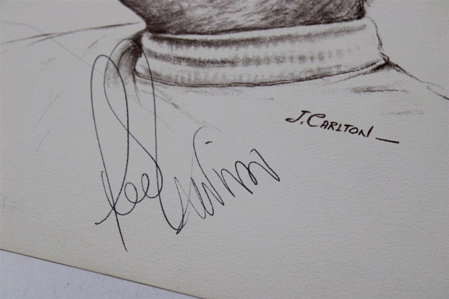 Gary Player Signed The Pro's Favorite Bird Page & Lee Trevino Signed Drawing JSA ALOA
