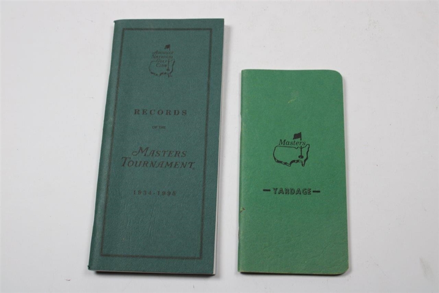 1995 Records of the Masters Book, Masters Yardage Book & 2001 Masters Pairing Sheet