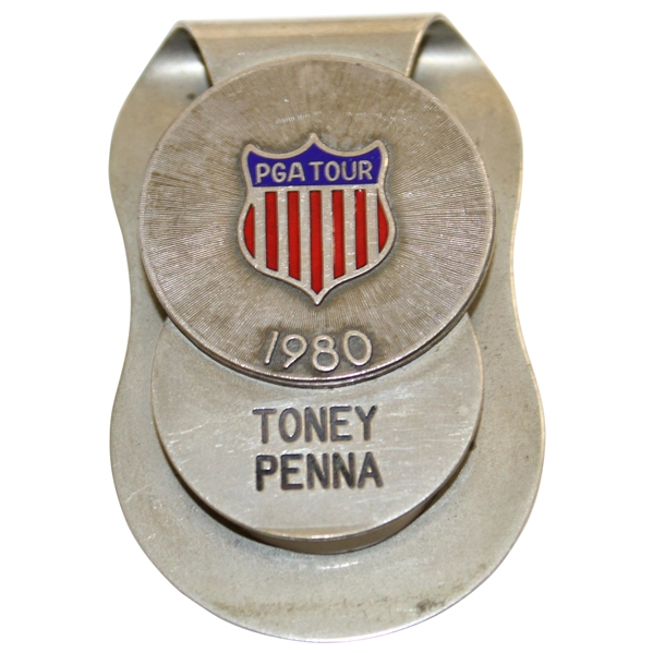 Toney Penna's 1980 PGA Tour Credentials Money Clip