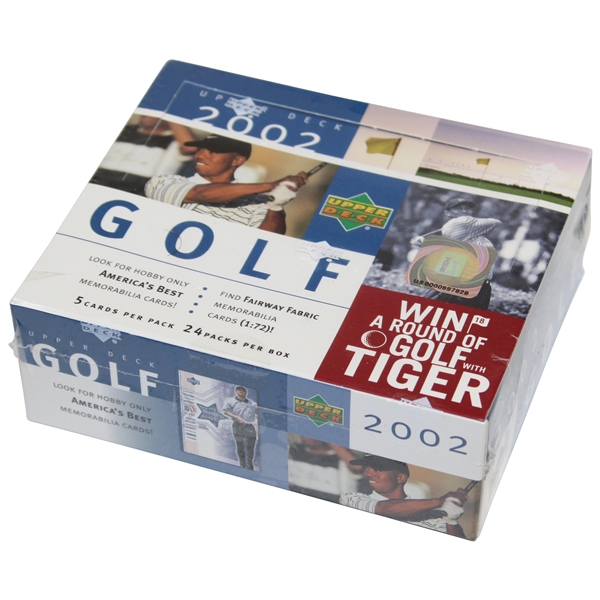 2002 Upper Deck Unopened Golf Card Box Set - 5 Cards/Pk - 24 Packs - US0000697828 - Sealed