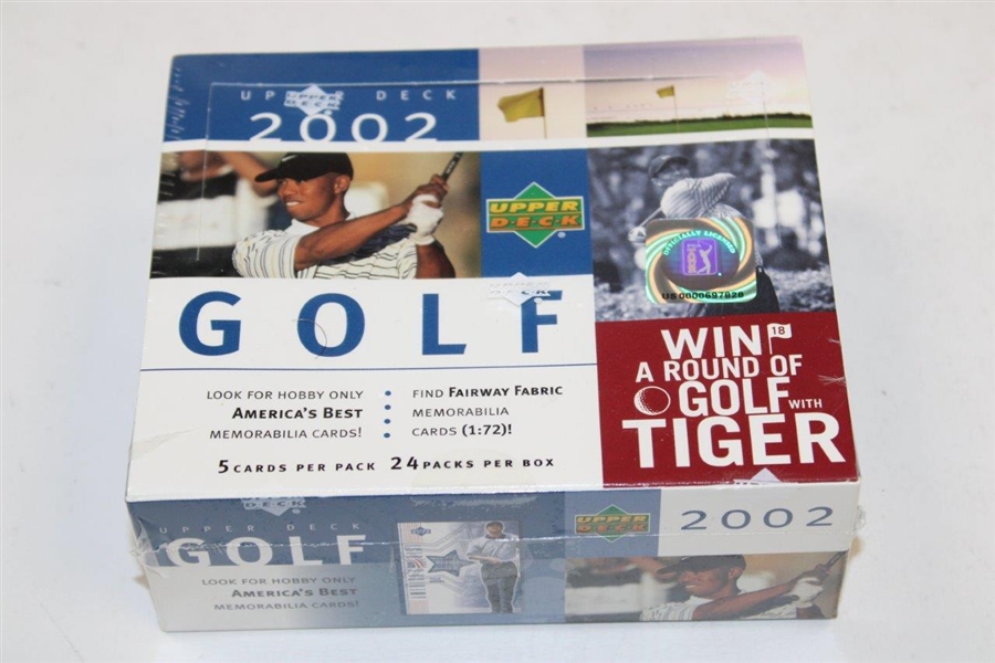 2002 Upper Deck Unopened Golf Card Box Set - 5 Cards/Pk - 24 Packs - US0000697828 - Sealed