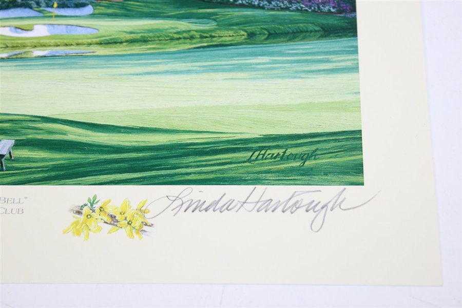 2010 Augusta National Golf Club 12th Hole 'Golden Bell' Small Print Signed by Artist Linda Hartough