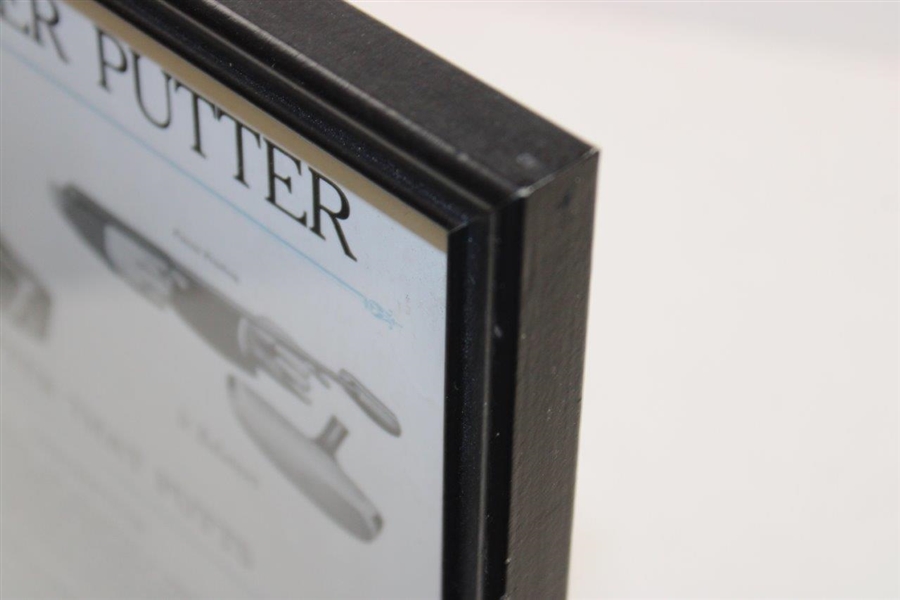 The Tyler Putter 'A Putter That Puts' Excelled Advantages Patent Pending - Advertising Piece - Framed