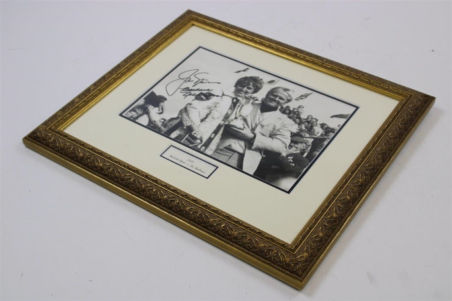 Jack & Barbara Nicklaus Dual Signed 1970 OPEN Championship B&W Photograph - Framed JSA ALOA