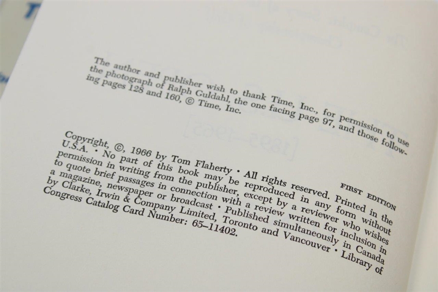 Jack Fleck Signed 1966 'The U.S. Open 1895-1965: Complete...Championship' Book by Flaherty JSA ALOA
