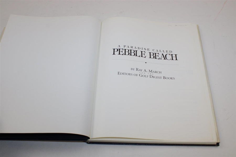 1992 'A Paradise Called Pebble Beach' Book by Ray A. March