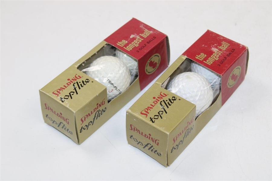 Spalding Pine Valley Golf Ball box of (6) Spalding Top Flite Balls in the original sleeves