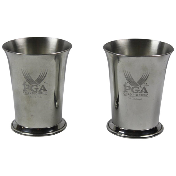 2014 PGA at Valhalla Champions Dinner Attendee Gifts - Two Tiffany & Co. Pewter PGA Cups