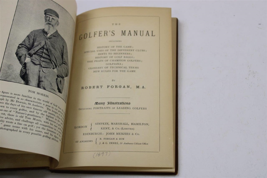The Golfer's Manual' 6th Edition Unmarked Copy by Robert Forgan - 1897 in Pencil