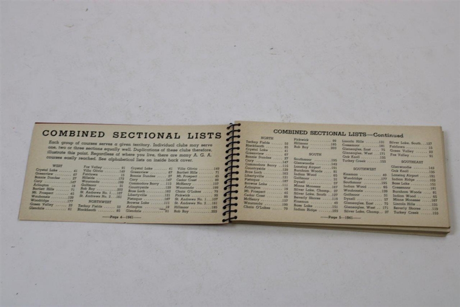 1941 Associated Golfers of America Membership Pass Book No. 4790 G in Cover