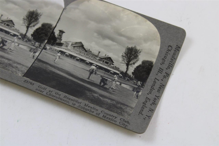 Golf at Mexico Country Club Keystone View Company Stereo View Card MX60
