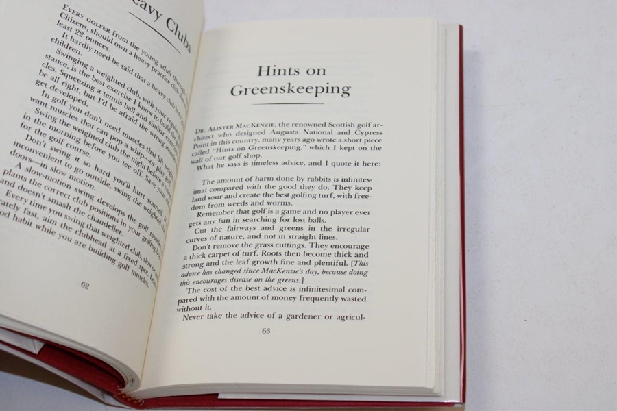 Harvey Penick Signed & Inscribed 1992 'Little Red Book' JSA ALOA
